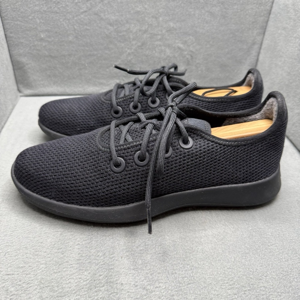 Allbirds Tree Runners Men's Size 9 Black Mesh Lightweight Sneakers Lightweight